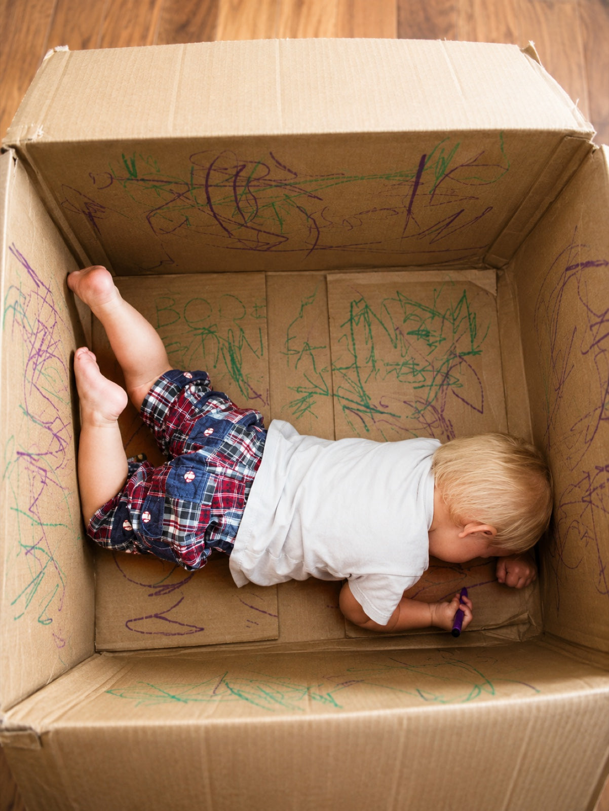 A spirited toddler at play